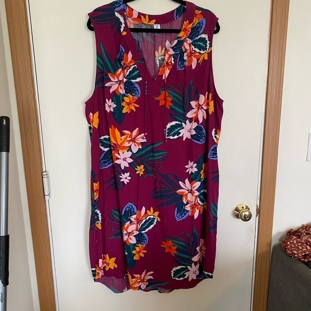 Like new XXL Tall old navy bright tropical summer dress